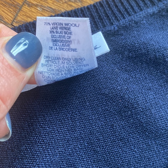 Oscar de la Renta Sequin Wool Top size M - Picture 8 of 8